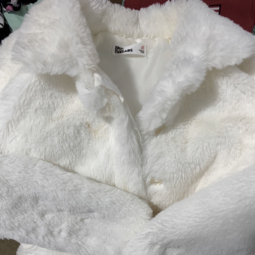 Epic threads winter dress coat, 4T, Ivory